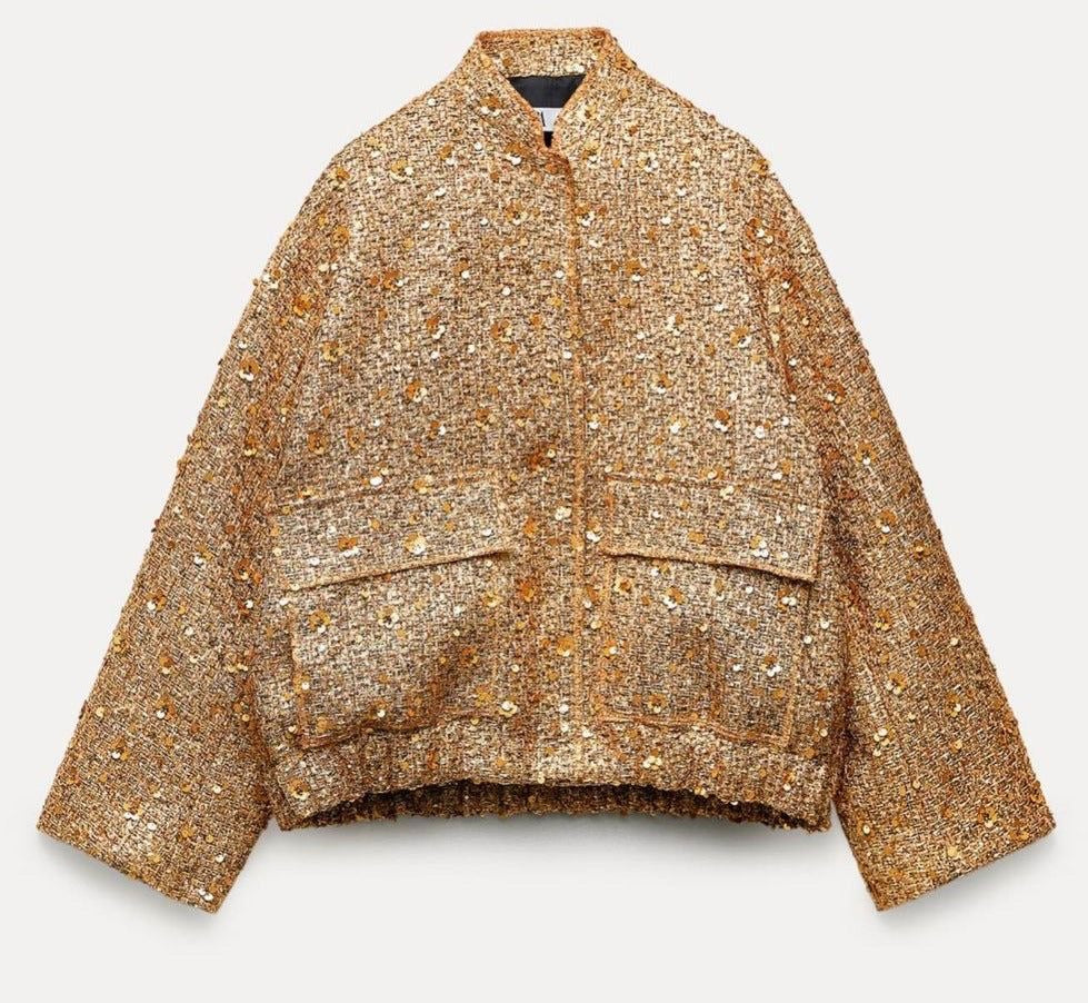 Jane | Golden Sequin Jacket