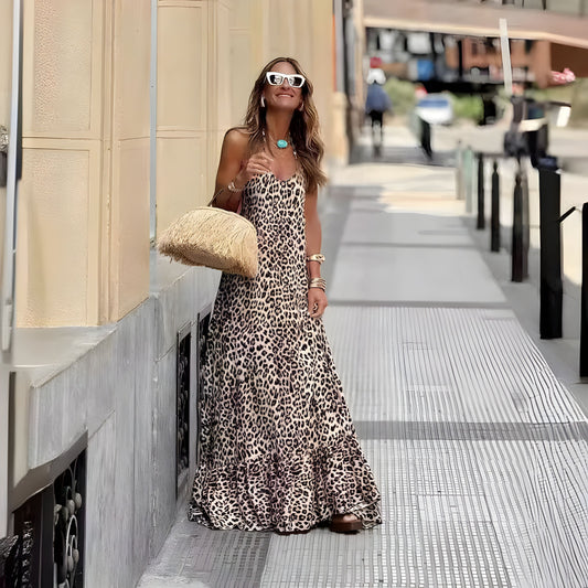 Savannah Leopard Maxi Dress