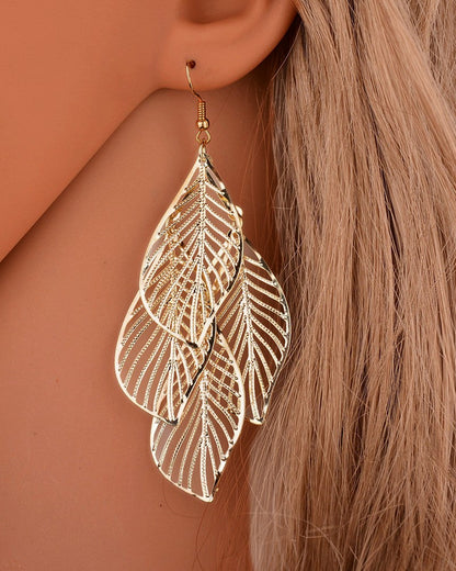 Multi Leaf Pattern Earrings